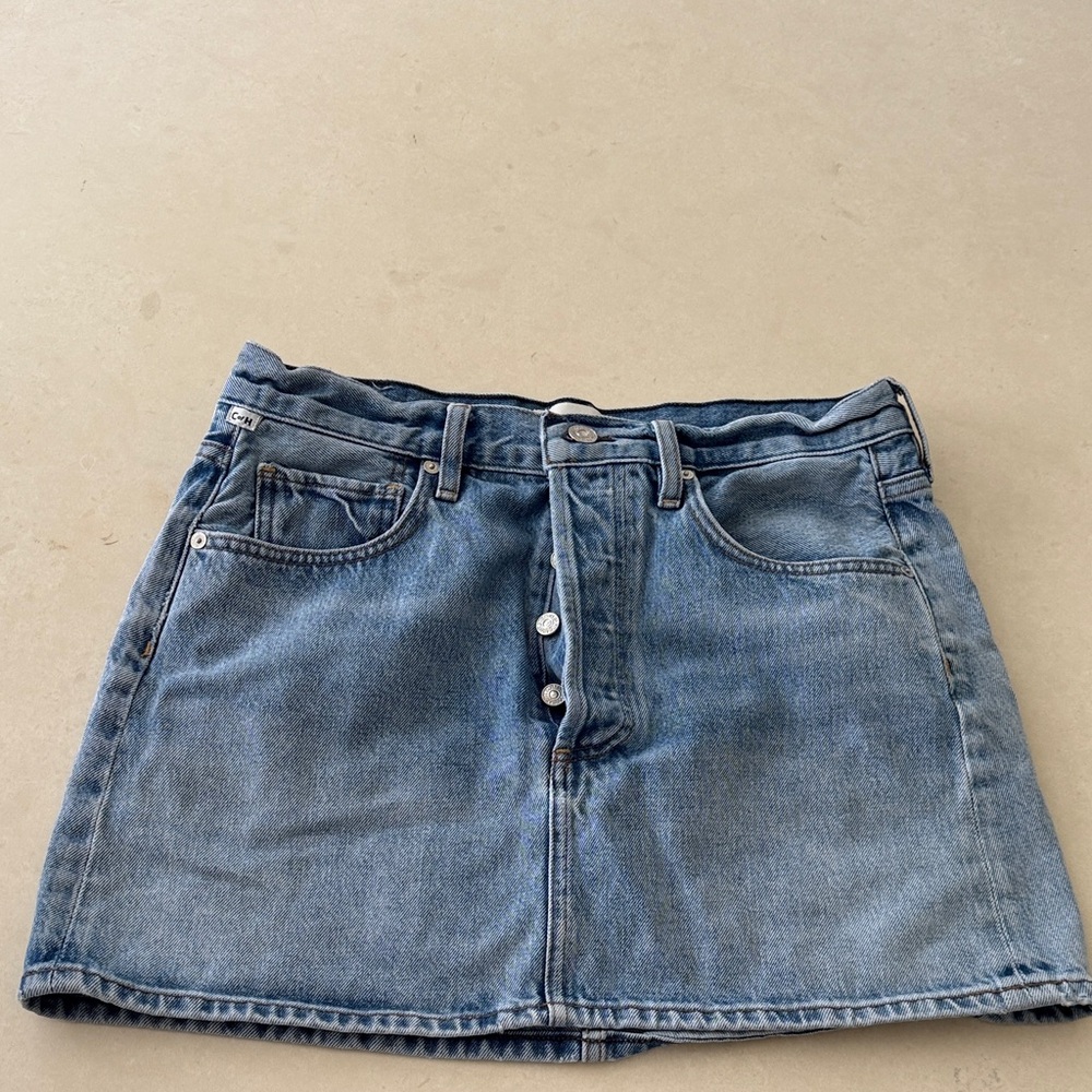 Citizens Of Humanity Blue Denim Mini Skirt